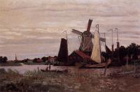 Monet, Claude Oscar - A Windmill at Zaandam